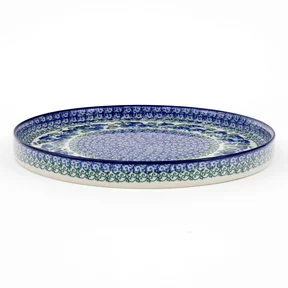 Talerz płytki z wysokim rantem E93 25,5 cm <br> 2273X Kobaltowe bratki